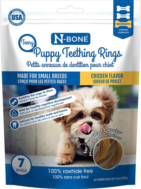 N-Bone Teeny Puppy Teething Rings Chicken Flavor 7 Count / 4.6oz...