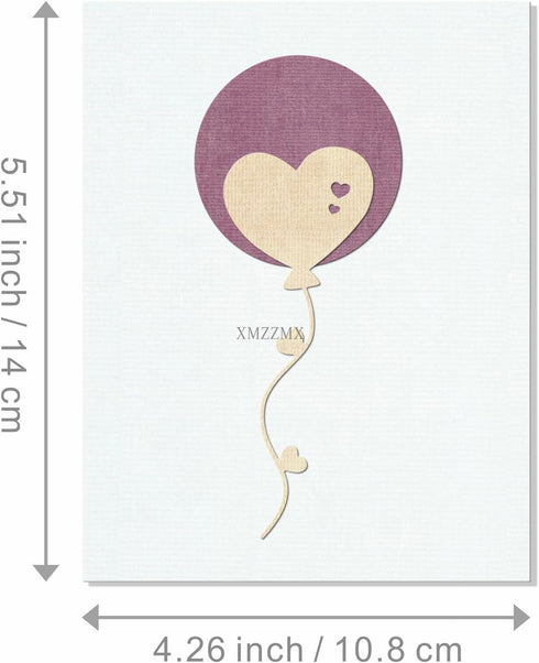 Double -Layer Balloon Metal Cutting Dies for Card Making, Paper Embossing Die Cuts Kit Templates, Storage Pockets Supplies, Photo Frame Album DIY ...