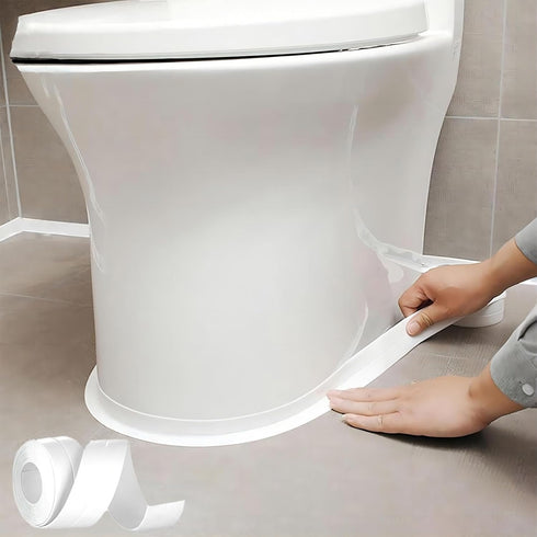 Caulk Tape Self Adhesive, 1 Rolls Waterproof Toilet Caulk Strip, Toilet Sealer Around Toilet Base, Traditional Caulking Replacement, Caulking Tape...