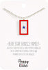 Blue Star Service Flag Necklace – Blue Star Mom Pendant– One, Two & Three Stars – Message Card...
