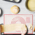 Non-slip Pastry Mat for Silicone Baking, White-Red...