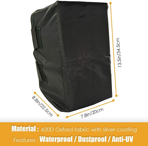 Outdoor Speaker Cover 2 Pack Bags Waterproof Wall Mounted Speaker Protection with Windproof Elastic Cord...