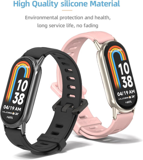MIJOBS Strap for Mi Band 8 Mi Band 6, Replacement Wristband for Xiaomi Mi Band 8 Mi Band 6 Mi Band 5 Silicone Sport Wrist Strap for Xiaomi Mi Band...