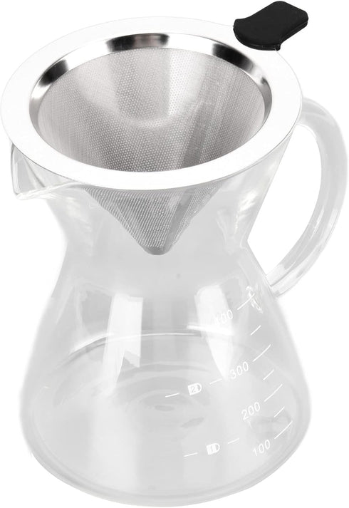 SALUTUY Coffee Kettle, Drip Glass Coffee Maker 400ml Great Gift Accurate Brewing Control Coffee Maker Premium Coffee Brewing Tool for Perfect Cup ...