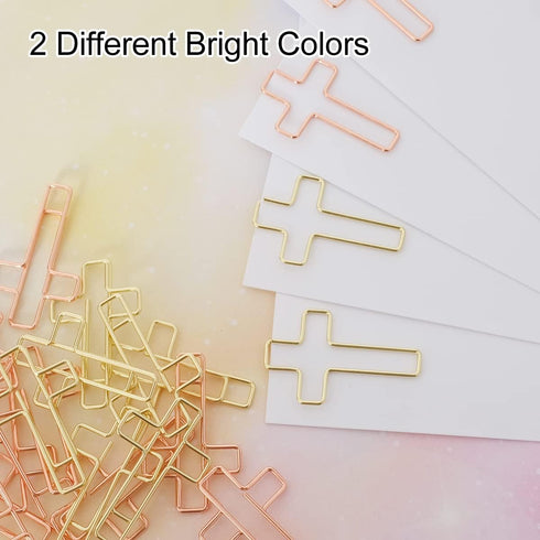 50 Pack Paper Clips (Gold and Rose Gold Color), Bible Paper Clips, Journaling Paper Clips, Bible Study Supplies, Christian Journaling Items, Bible...
