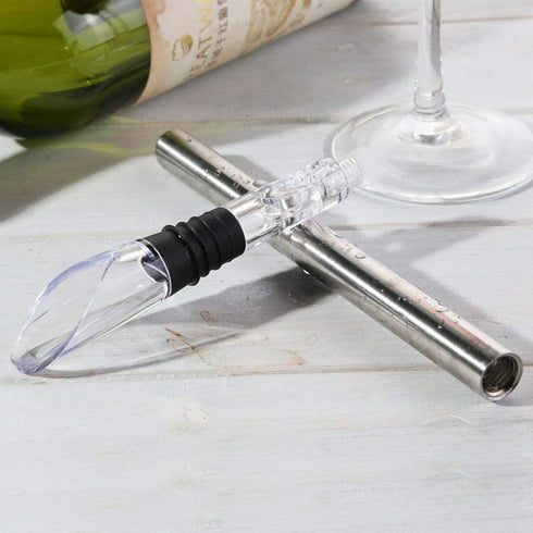 YouYah Wine Chiller Stick 3-in-1 Stainless Steel Wine Bottle Cooler Stick,Rapid Iceless Wine Chilling Rod with Aerator and Pourer,Wine Gift...