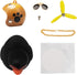 wonuu Rubber Duck Car Decorations Black Duck Car Dashboard Ornaments with Propeller Helmet for Adults (Beatle)...