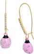Betsey Johnson Womens Ladybug Dangle Earrings...