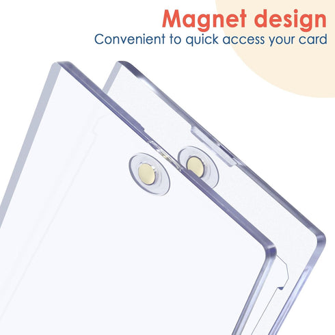 4Pcs Magnetic Card Holders for Trading Card, Baseball Card Protectors with 4 Stands, 35pt Acrylic Hard Card Sleeves Case for Sports Cards, MTG Car...