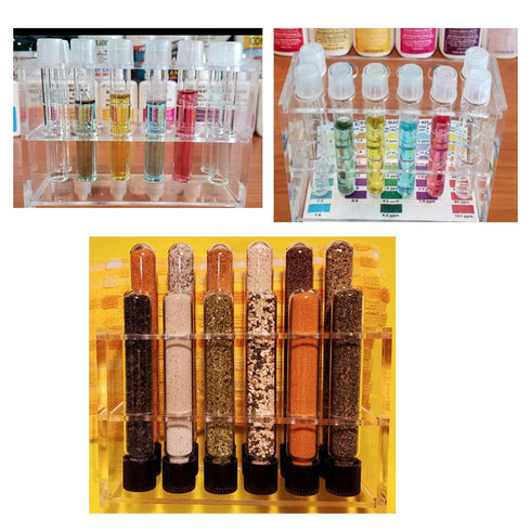 Transparent 12-Hole Acrylic Acrylic Test Tube Rack for 10ML Test Tube (10ml(6 Sockets))...