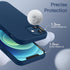 JETech Silicone Case for iPhone 12 Mini 5.4-Inch, Silky-Soft Touch Full-Body Protective Phone Case, Shockproof Cover with Microfiber Lining (Blue ...