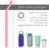 Reusable Silicone Drinking Straws - Big Size with Curved Bend for Tumblers Made from BPA Free No-Rubber Silicon - Flexible, Collapsible, Chewy, Be...