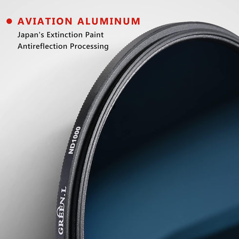 72mm ND1000 Filter, Slim 10-Stop Fixed Neutral Density ND Filter 72mm for Camera Lens...