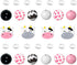 70pcs Chunk Beads,16mm Cow Print Wood Beads and 20mm Flat Wooden Beads Crystal Spacer Beads Set Focal Beads for Beadable Pens Ballpoint Pen Shaft ...