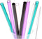 Dakoufish 9" Wide Mouth Reusable Plastic Replacement Drinking Straws for Milkshake,Smoothie Set of 8 with Cleaning Brush (9inch?4color)...