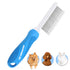 Detangling Pet Grooming Comb for Dogs & Cats with Long & Short Stainless Steel Metal Teeth for Removing Tangles and Knots - Dematting Brush to Det...