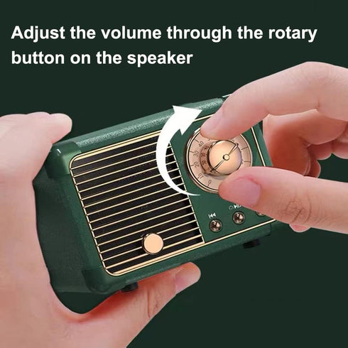Retro Bluetooth Speaker Mini Wireless Speaker,Portable Bluetooth Speaker with Crystal Clear Stereo Sound Rich Bass,Mini Retro Speaker for iPhone,A...