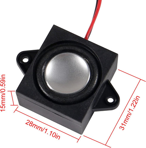 6pcs Speaker 3 Watt 8 Ohm Single Cavity Mini Speaker Full-Range Cavity Advertising Machine Speaker Connector Separating Interface 3.3V 5V with JST...