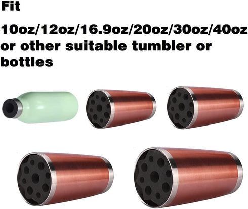 Cup Turner Foam Sets, 10PCS 5 Size Tumbler Turner Foams Inserts for 3/4 Inch PVC Pipe, Tumbler Spinner Foams Fit 40 oz 30 oz 20 oz 10 oz All Tumbl...