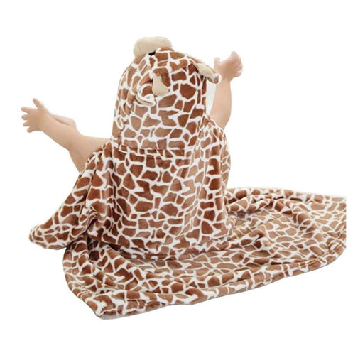 Vauwmsr Baby Hooded Blanket Ultra Soft Warm Newborn Infant Swaddle Wrap Bath Shower Towel, 25.6" x 39.4", Brown...