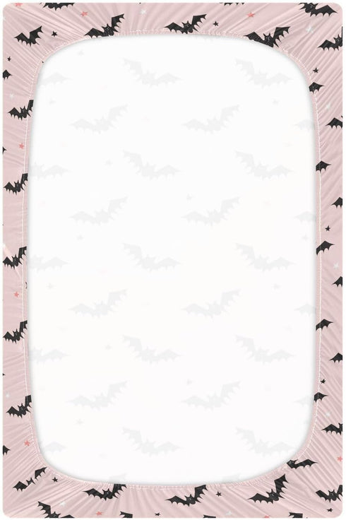 Bats Baby Fitted Crib Sheet Soft Breathable Crib Sheet for Standard Crib Mattress Cozy Toddler Play Playard Sheets 39 x 27 x 5 Inch...