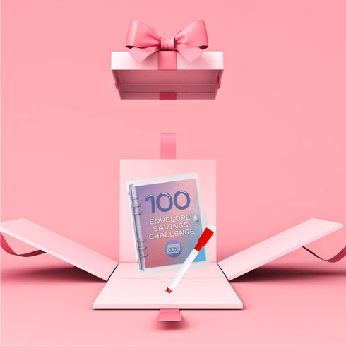 100 Envelopes Money Saving Challenge Binder,Budget Binder with Cash Envelopes and Pen,Expense Budget Sheet for Budgeting and Saving Money,Easy Way...