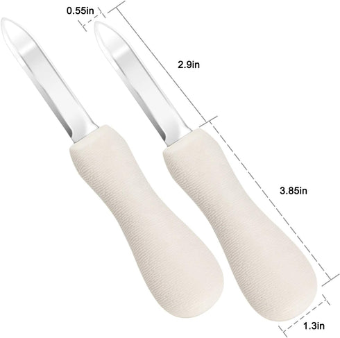 Nonley Oyster Shucking Knife, 2 Pack Oyster Knife Shucker Set with Professional Grade Cut Resistant Gloves, Stainless Steel Seafood Opener Tools...