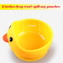 Silicone Toddler Bowl with Suction Plus Baby Spoon and Fork Gift in Carton Duck Style as Child Snack Eating Utensils for Your Infant Solid Food Se...