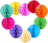 Daily Mall 10Pcs 8 inch Art DIY Tissue Paper Honeycomb Balls Party Partners Design Craft Hanging Pom-Pom Ball Party Wedding Birthday Nursery Decor...