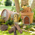 HUIANER Artificial Tree Stump Stones 7pcs Mini Fairy Garden Figurines Stumps Ornaments Miniature Stone Rock Statue for Train Landscape Railway San...