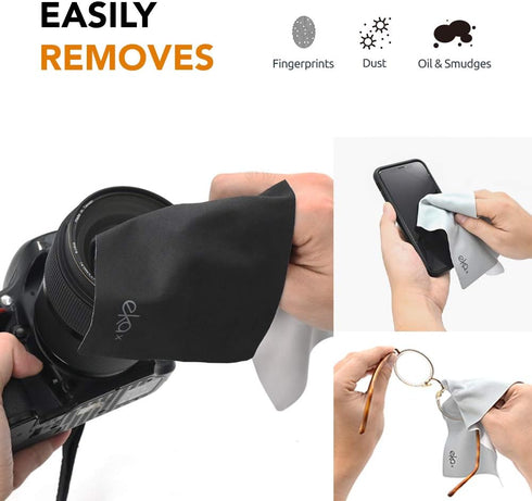 SenseAGE x Ekax Slim Microfiber Cleaning Cloths, Portable & Washable, Cleaning for MacBook, LCD Screen, Lens, Camera, Smartphone. Screen & Keyboar...