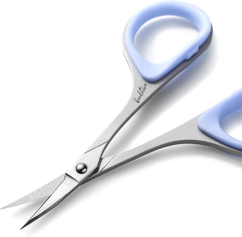 Beaditive Sewing and Embroidery Scissors Set (2 Pc.) Curved and Straight, Sharp, Stainless-Steel Design | Precision Tips, Ergonomic Rubber Handle ...