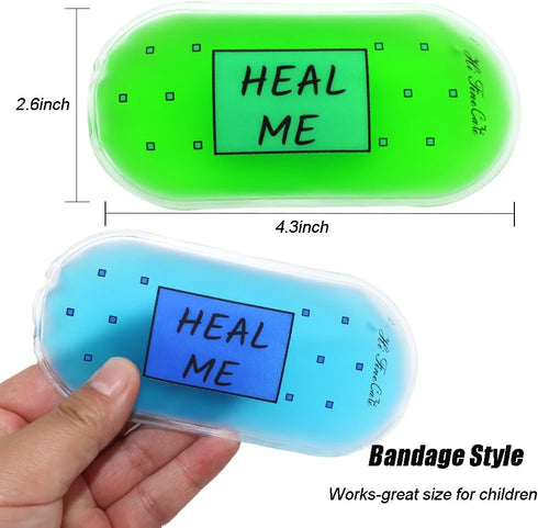 Small Ice Packs, Gel Ice Packs for Injuries Hot & Cold Ice Packs Bulk Reusable Flexible Mini Ice Pack Cold Compress for Pain Relief (4pcs (heal me...