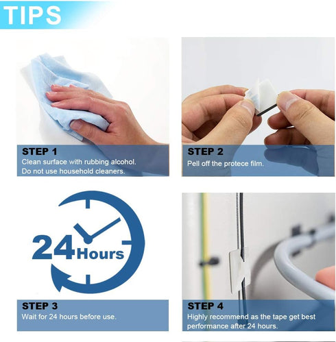 Cable Tie Mounts - Small Zip Tie Adhesive Mount, 3/4in 100pcs White. Wires Zip Tie Adhesive-backed anchors for Pedal Board Cable Management Outdoo...