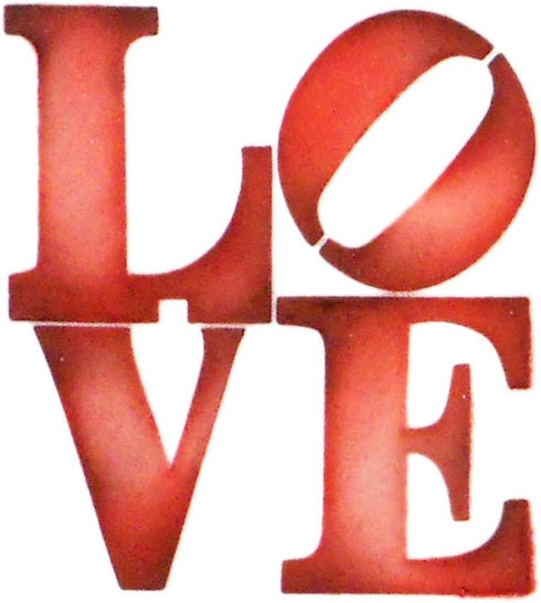 Designer Stencils LOVE Sculpture Cookie Stencil Set, Beige/Semi-Transparent...