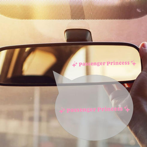 BoAn 3 Pack Passenger Princess Stickers,Rearview Mirror Decal, Vinyl Decal,Car Mirror Decal,Cute Car Sticker...