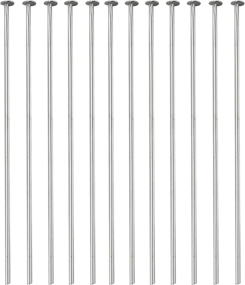 RLECS 220pcs 50mm Flat Head Pins, 2 Inch Iron Headpins for DIY Jewelry Making, Silver...