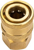 Simpson Cleaning 7100021 Replacement QC Socket for Pressure Washer Extension Wands Up to 4500 PSI, Brass, 1/4-Inch FNPT, Gold...