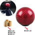 RYANSTAR Carbon Fiber Shift Knob Gear Shifter Knobs with 3 Adapters Round Ball Stick Shifter Level Red...