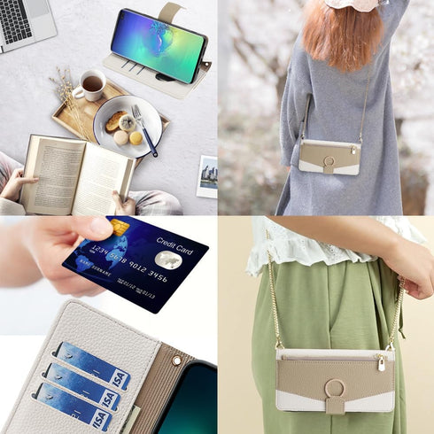 Asuwish Phone Case for Samsung Galaxy S10 Plus Wallet Cover with Screen Protector and Mirror Flip Cover Ring Card Holder Crossbody Strap Stand Cel...