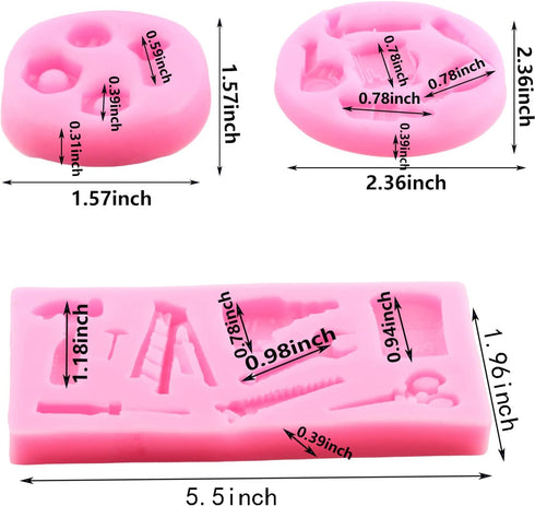 Mujiang Construction Tools Fondant Silicone Molds For Chocolate Candy Sugarcraft Cupcake Topper Cake Decorating...