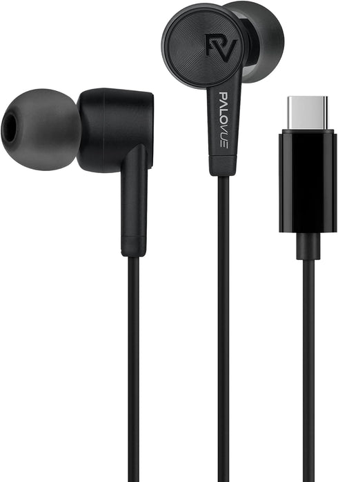PALOVUE USB Type C Headphones in Ear Earphones Earbuds with Mic and Volume Control Compatible for Google Pixel Samsung Oneplus Huawei Sony MacBook...