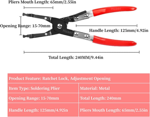 Akozon Car Soldering Pliers, Metal Soldering Plier Multi-Function Wire Welding Clamp Pick?Up Aid Tool Wire Welding Pliers For Automobile Maintenan...
