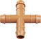 12-Pack Drip Irrigation Barbed Cross Connectors, 1/2 Inch Drip Line 4 Way Couplings for 1/2" Drip Irrigation Tubing, Barbed 4-Way Connectors for D...