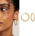 MYEARS Women Trio Stud Earrings Gold Three Diamond Cubic Zirconia Cluster Flower 14K Gold Filled Small Simple Handmade Hypoallergenic Everyday Jew...