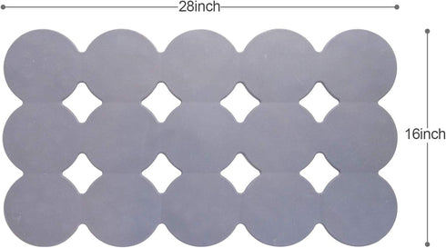Patented Non Slip Bathtub Mat Shower Mat Bath Mat Tub Mats with Strong Suction Cups Soft Natural Rubber Bath Mat for Inside The tub (Circle-Grey, ...
