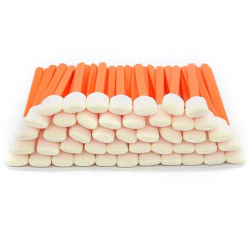 50pcs 5.11" Square Rectangle Foam Cleaning Swab Sticks for Solvent Format Inkjet Printer Roland Optical Equipment (Orange)...