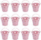 Tinplate Metal Bucket with Handle, Tinplate Bucket, 12pcs Mini Hollow Love Candy and Snack Storage Tin Bucket, Metal Gardening Crafts, Home Decora...