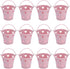 Tinplate Metal Bucket with Handle, Tinplate Bucket, 12pcs Mini Hollow Love Candy and Snack Storage Tin Bucket, Metal Gardening Crafts, Home Decora...