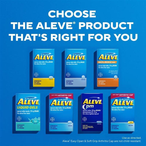 Aleve Pain Reliever & Fever Reducer Tablets, Naproxen Sodium, Headache, Back and Body Pain Relief Medicine, 270 Count...